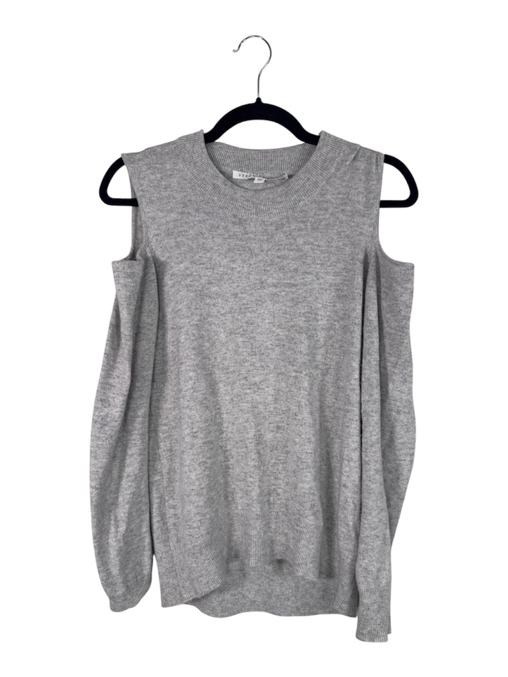 Veronica Beard Central Cashmere Grey Cold Shoulder Sweater Womens S Casual Fall